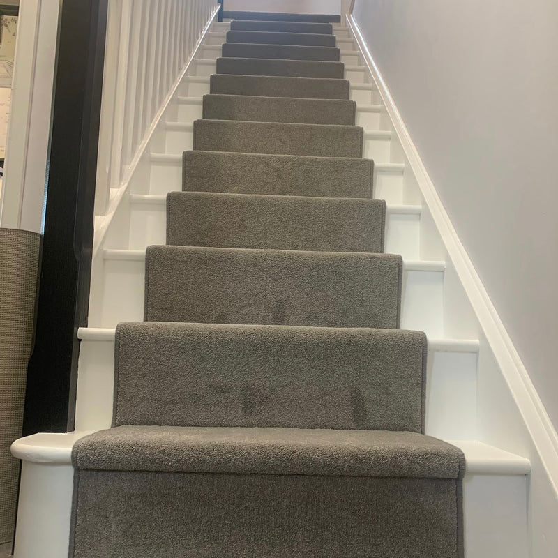 Ava Carpet - City Scape - fitted as custom made runner to staircase