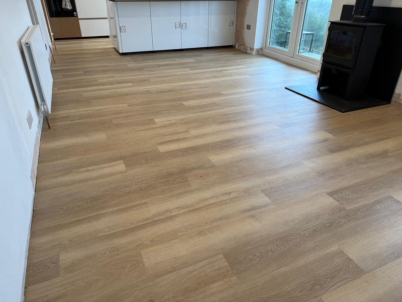 Brampton Chase Studio Design Plank LVT - Blonde Oak - fitted in Kitchen & Diningroom