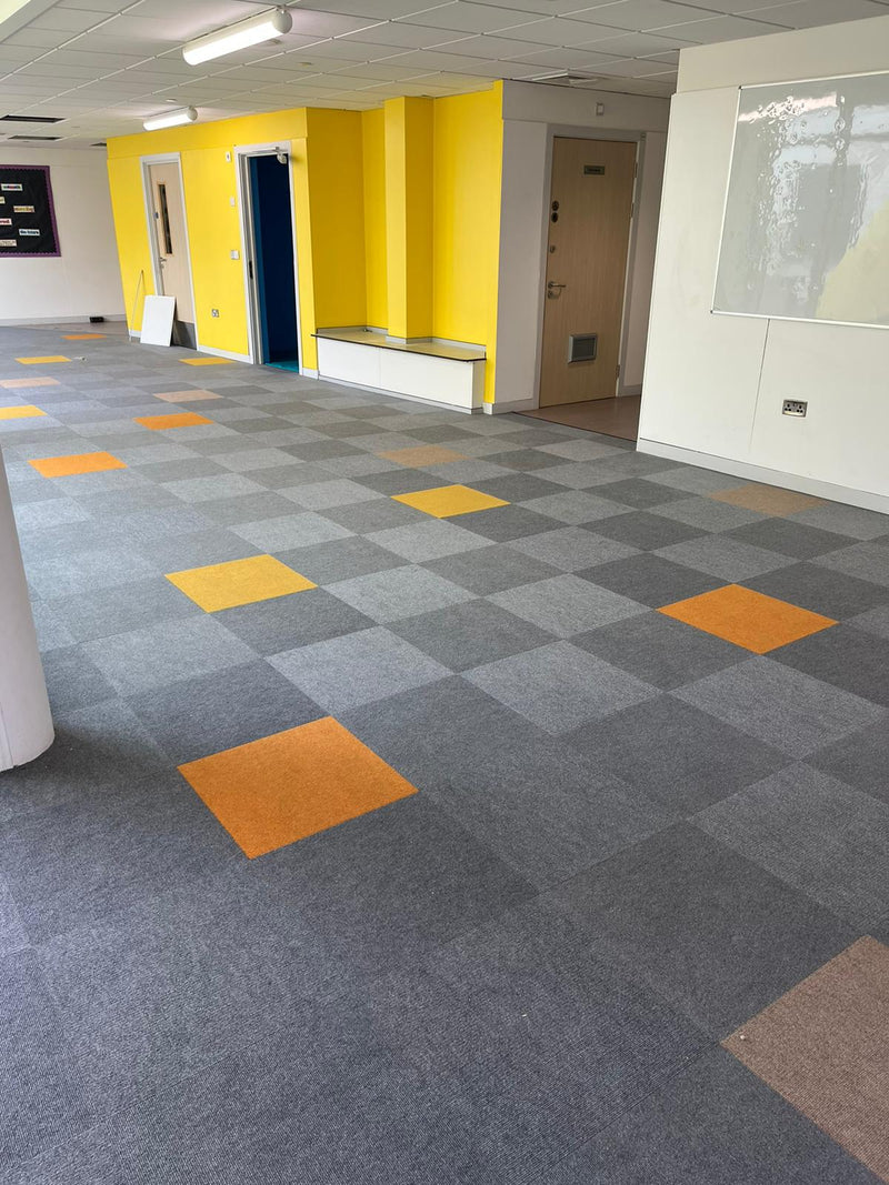 Burmatex Cordiale Carpet Tile - Mixed Colours - fitted in school circulation areas