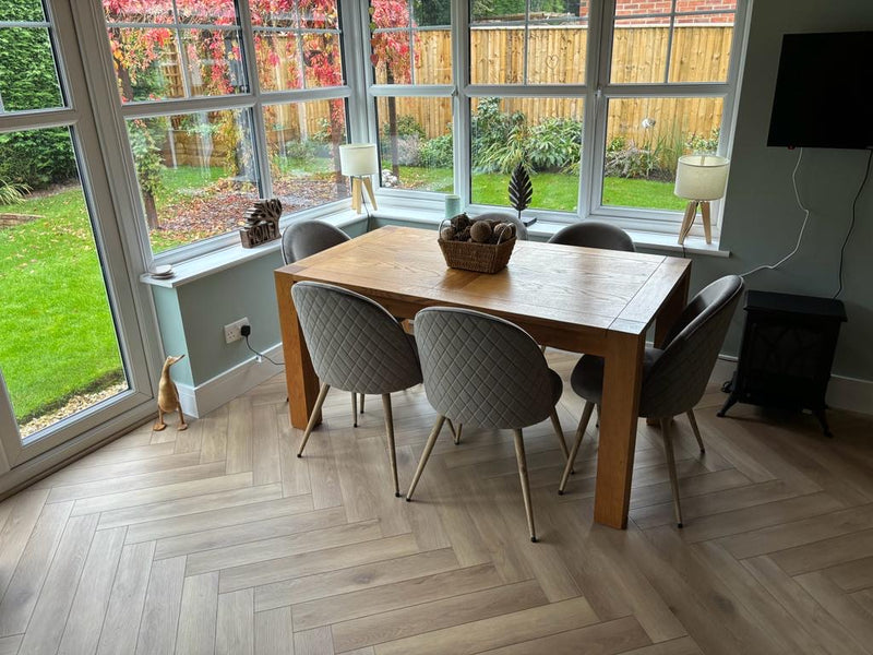 CoreTech+ Naturals Herringbone Click SPC - Meadow - fitted in Orangery
