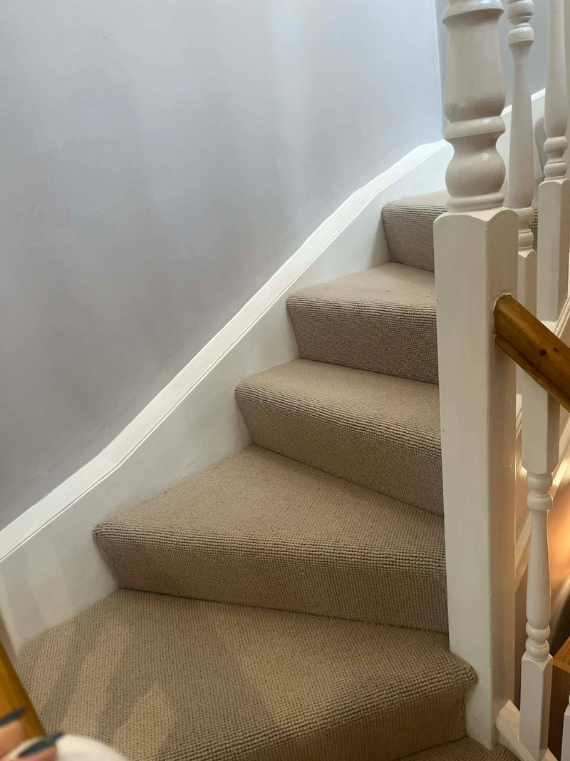 Kersaint Cobb Impressions Carpet - Loop Old Lace - fitted to Staircase 